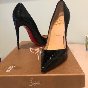 Louboutin so kate black python size 37.5